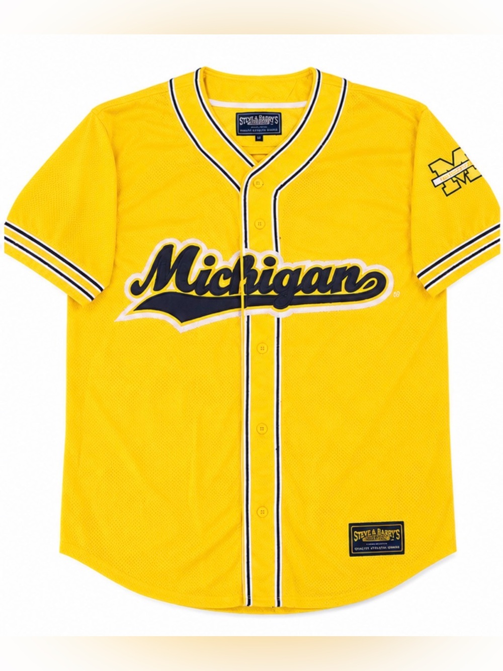 NWOT Steve & Barry’s Michigan Wolverines Baseball Jersey XL